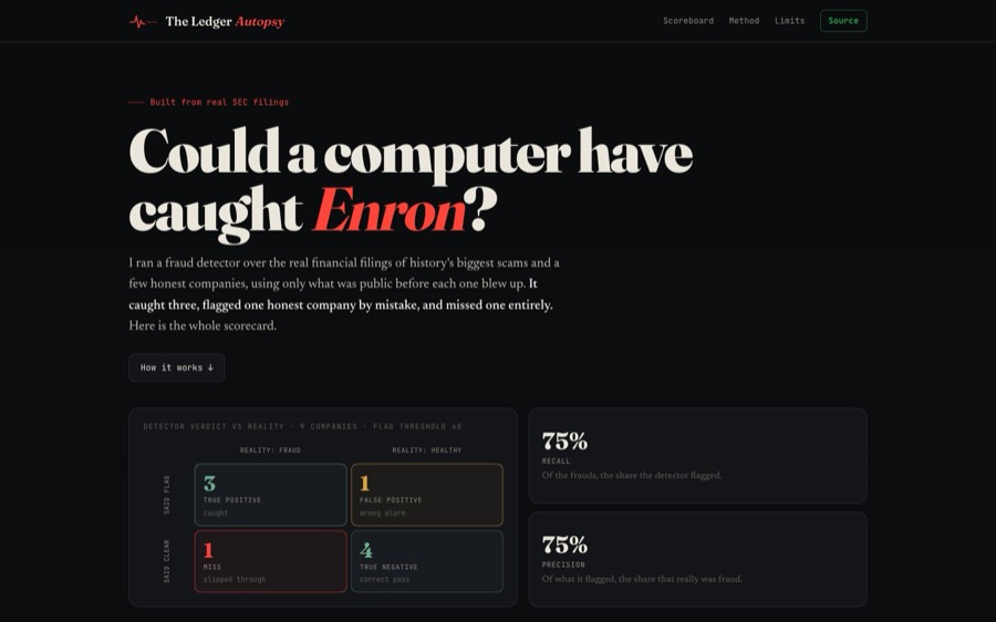 The Ledger Autopsy, live screenshot